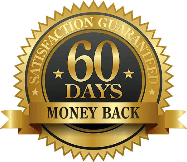 60-day money back guarantee badge