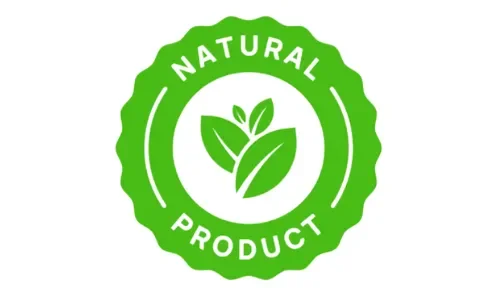Plant-based natural ingredients badge